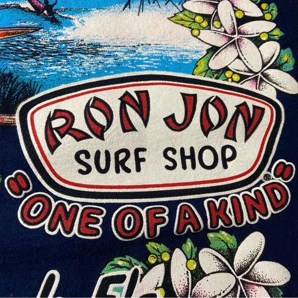 Ron Jon Surf Shop Men’s 2XL Shirt Navy Sunset Parrot Cocoa Beach Classic Logo - Picture 15 of 15